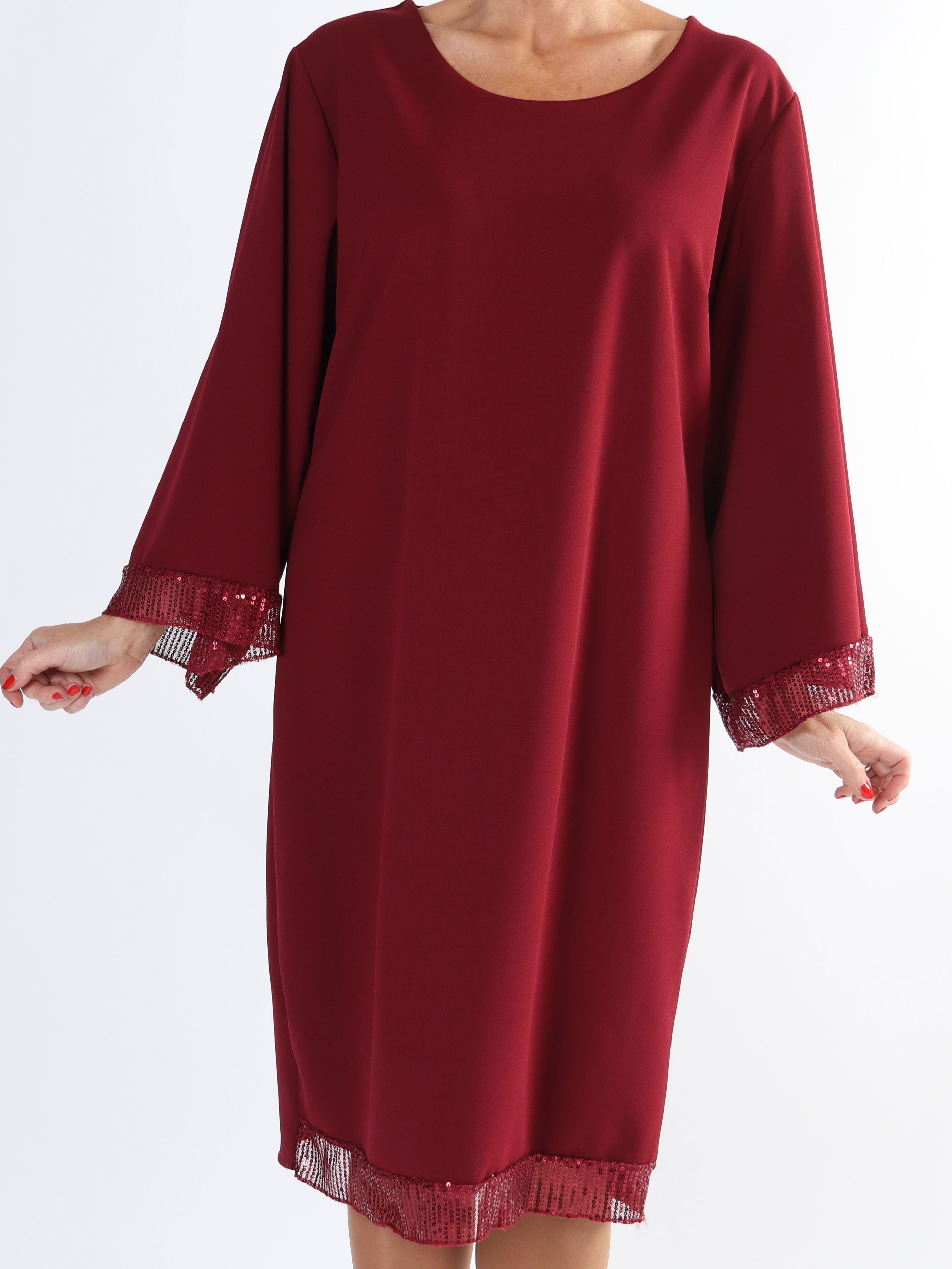 Lanza - Fin klänning i stora storlekar med paljettkanter